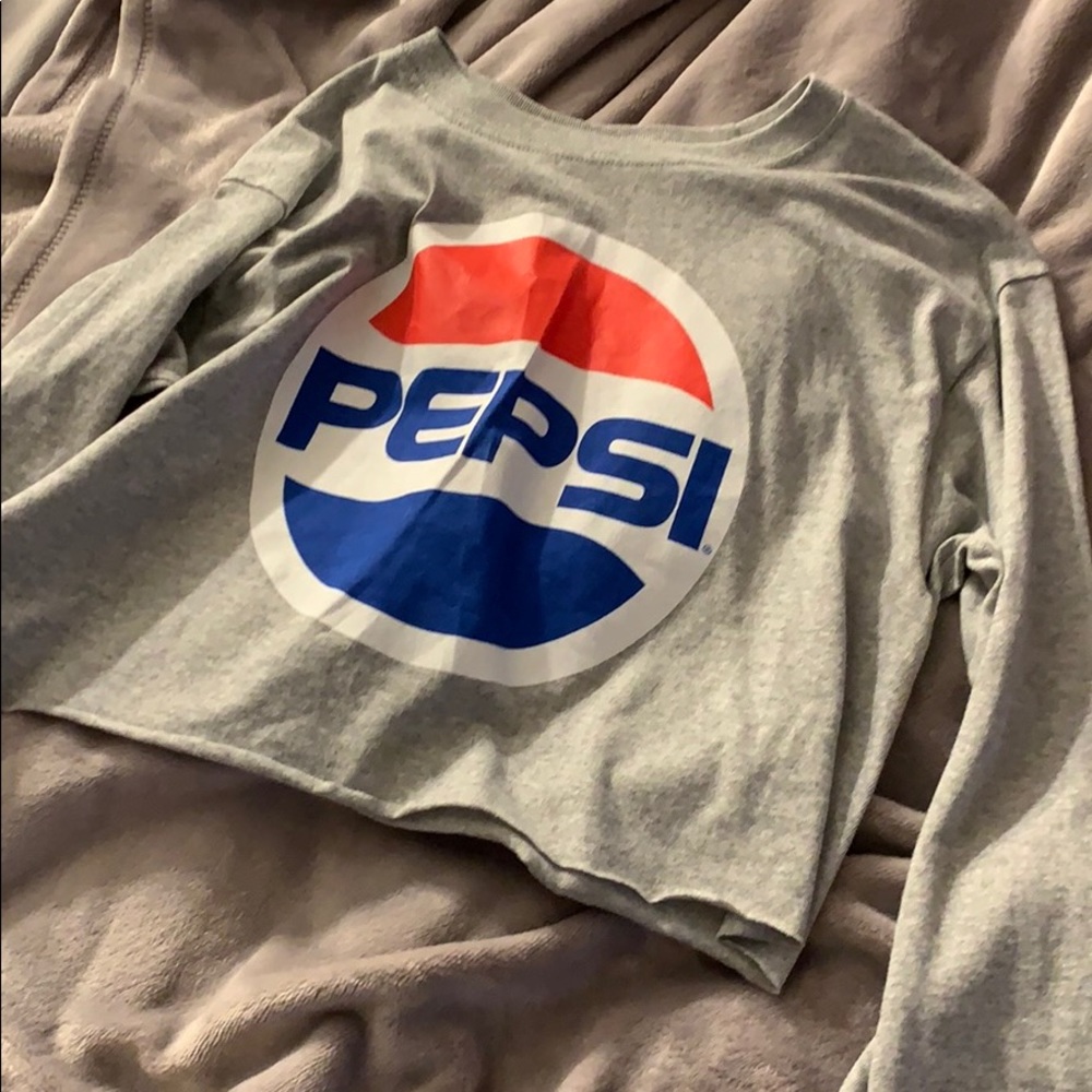 Pepsi Long Sleeve Crop Top